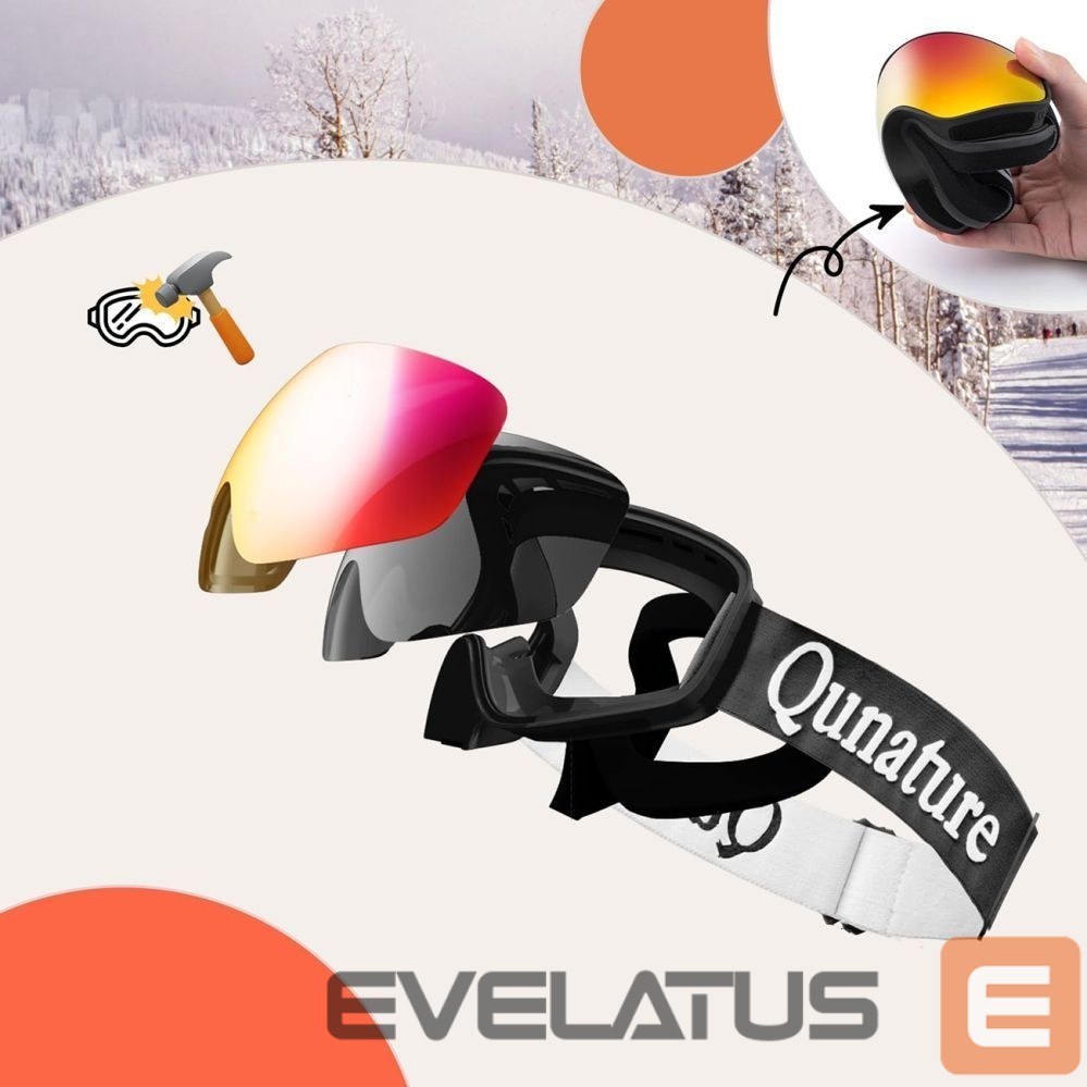 The others Qunature Qunature Black Ski Goggles Kids (Size M/L) - Black