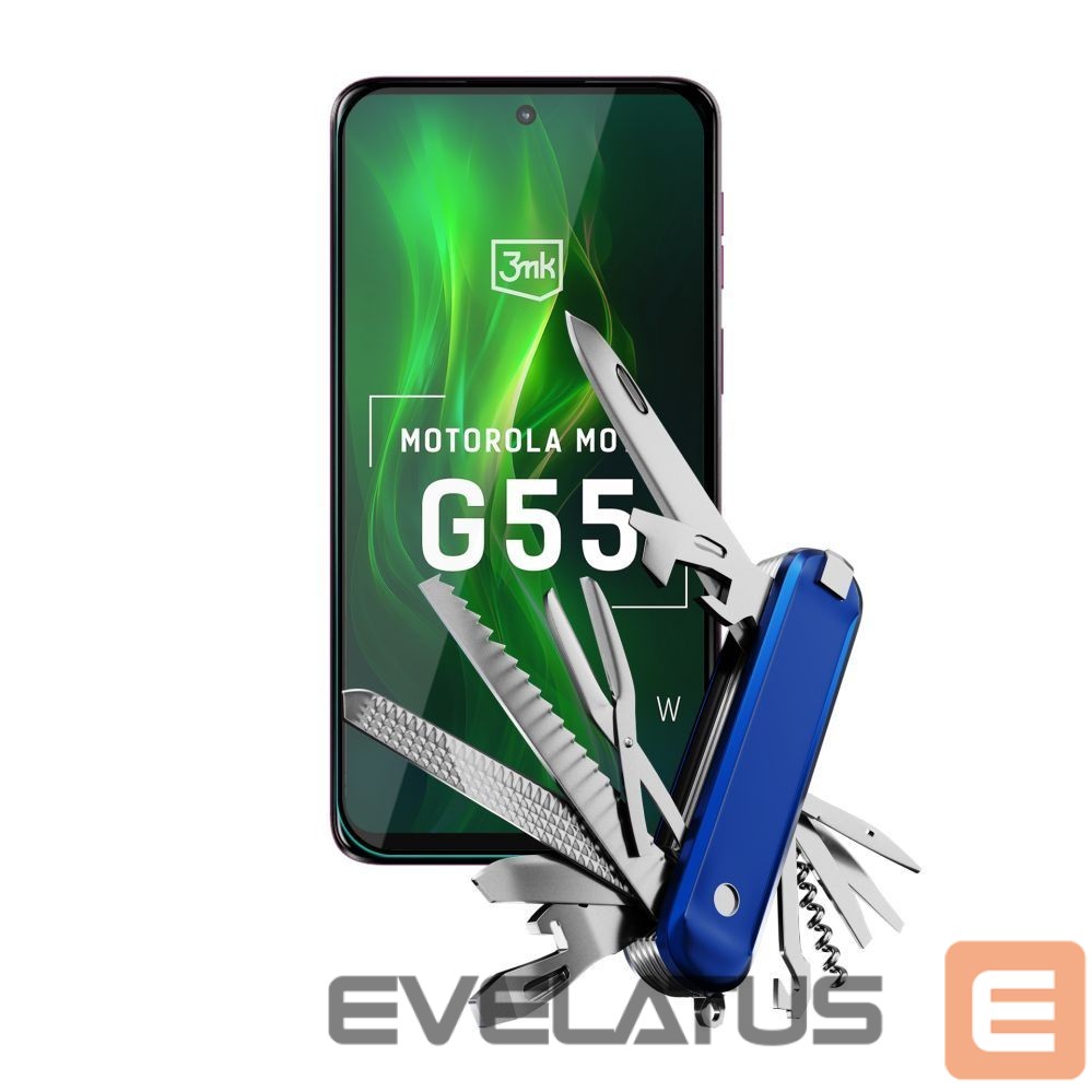 Other goods 3MK Tempered glass 3mk HardGlass Max Lite Black for Motorola Moto G55 5G