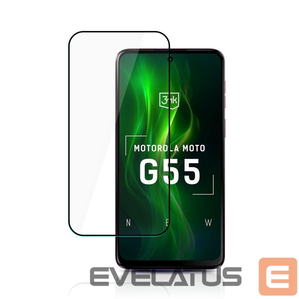 Other goods 3MK Tempered glass 3mk HardGlass Max Lite Black for Motorola Moto G55 5G