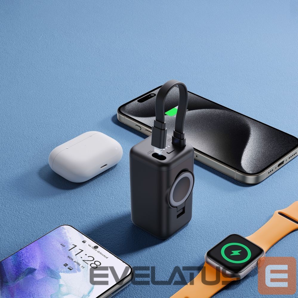 Power bank Joyroom Joyroom JR-W13 5000mAh Wireless Power Bank for Apple Watch + USB-C and Lightning – Black