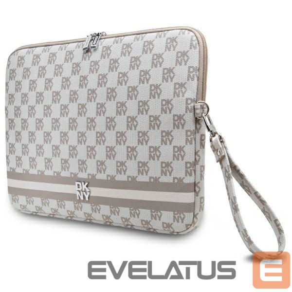 Other goods DKNY DKNY Sleeve Checkered Pattern Printed Stripes 14" Laptop Case - Beige
