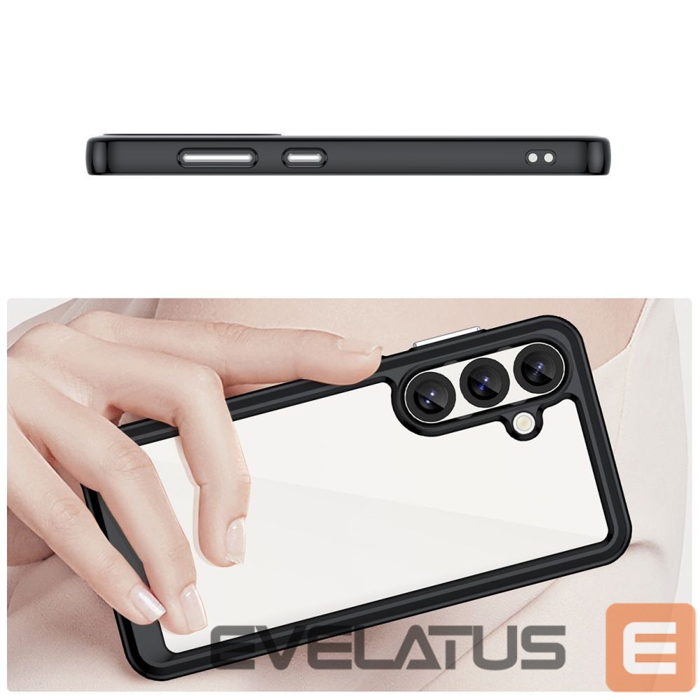 Other goods Hurtel Outer Space Case with Gel Frame for Samsung Galaxy S25 - Black
