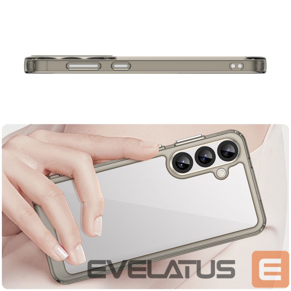Other goods Hurtel Outer Space Case with Gel Frame for Samsung Galaxy S25+ - Clear Black