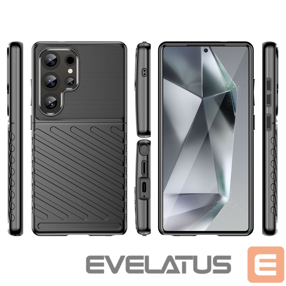 Other goods Hurtel Thunder Case Samsung Galaxy S25 Ultra Silicone Armored Case - Black