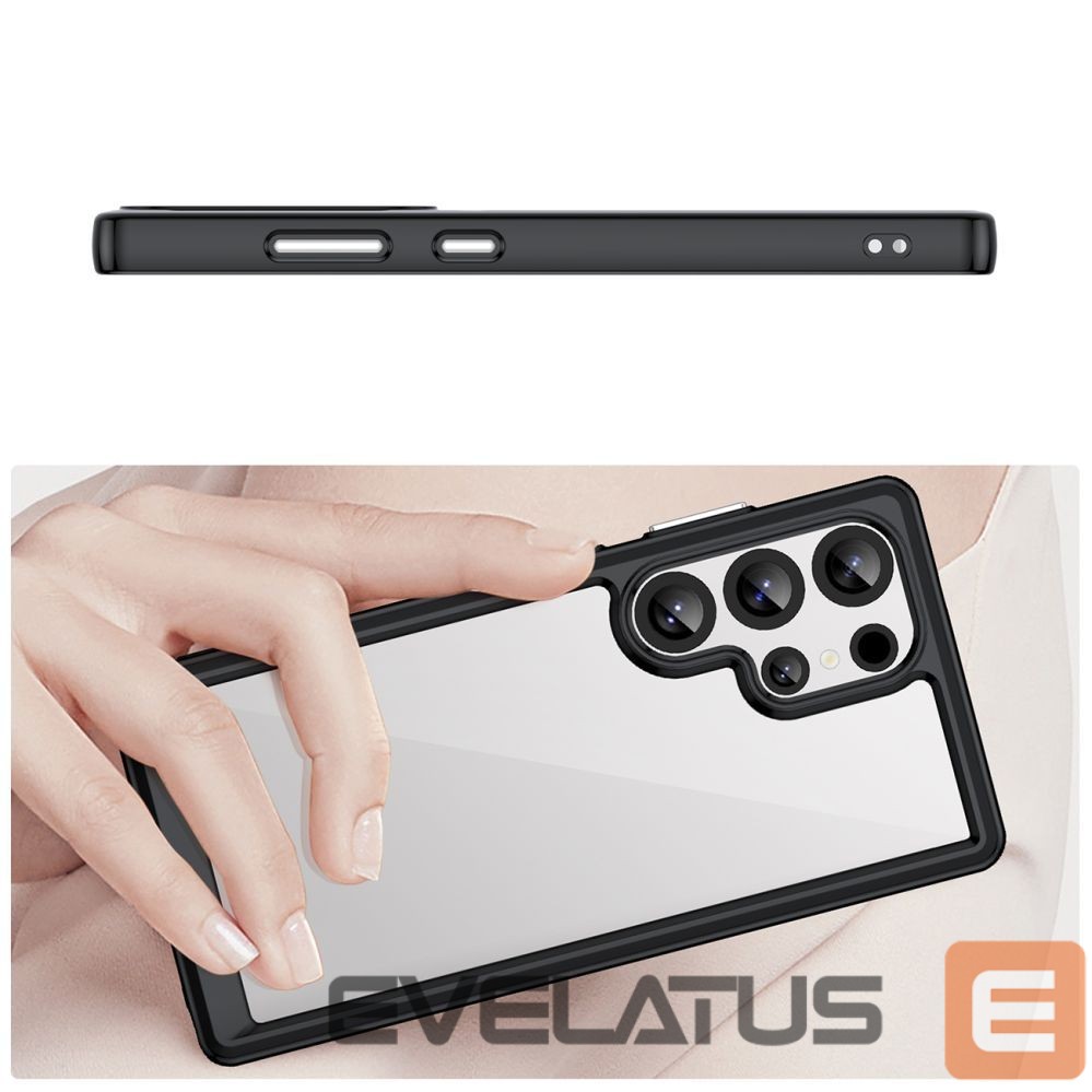 Other goods Hurtel Outer Space Case with Gel Frame for Samsung Galaxy S25 Ultra - Black