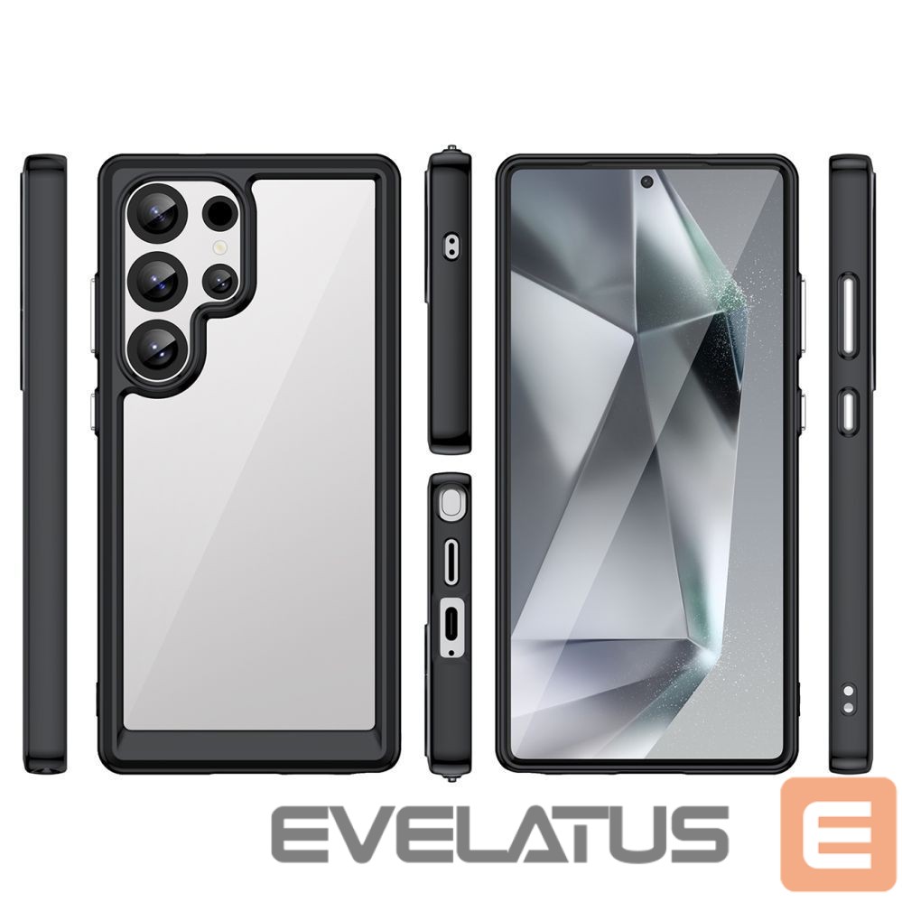 Other goods Hurtel Outer Space Case with Gel Frame for Samsung Galaxy S25 Ultra - Black
