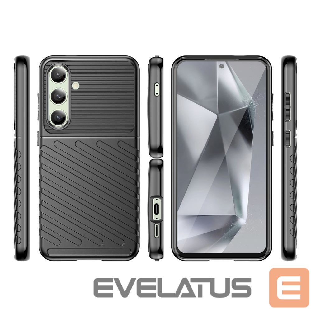 Other goods Hurtel Thunder Case for Samsung Galaxy S24 FE Silicone Armored Cover - Black