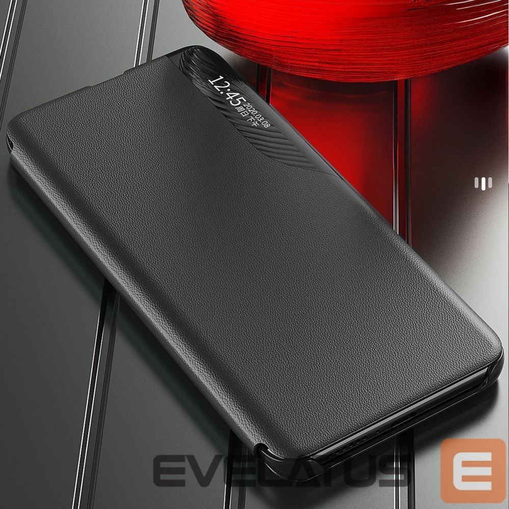Other goods Hurtel Eco Leather View Case for Samsung Galaxy S24 FE with Flip and Stand - Black