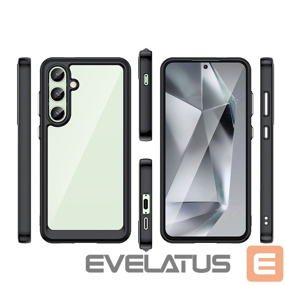 Other goods Hurtel Outer Space Case with Gel Frame for Samsung Galaxy S24 FE - Black