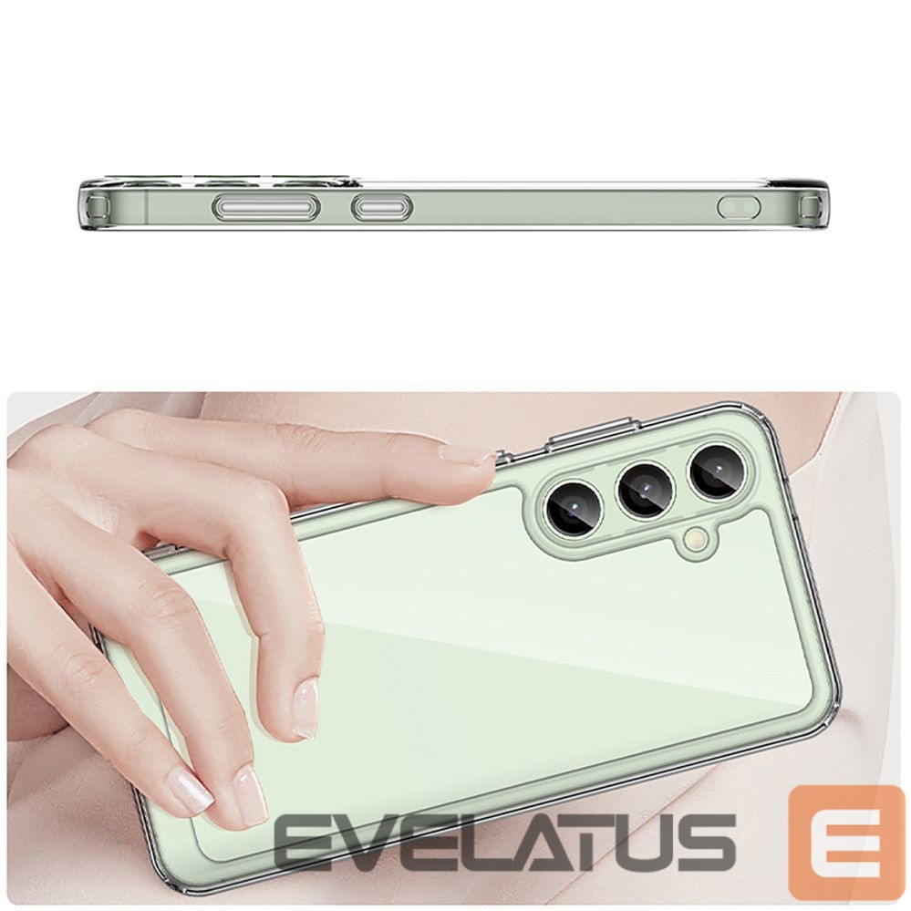 Other goods Hurtel Outer Space Case with Gel Frame for Samsung Galaxy S24 FE - Transparent