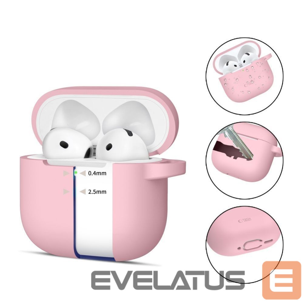 Other goods Tech-Protect Tech-Protect Silicone Hook Case for AirPods 4 - Pink