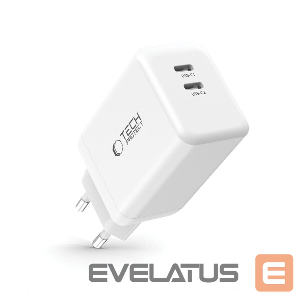 Other goods Tech-Protect Tech-Protect NC45W-GAN 2-PORT PD45W Charger - White