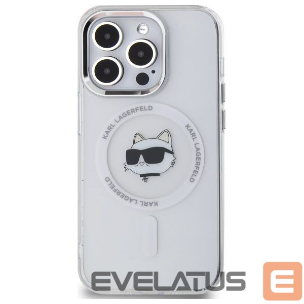 Other goods Karl Lagerfeld Karl Lagerfeld IML Metal Choupette Head MagSafe iPhone 14 Pro Case - White