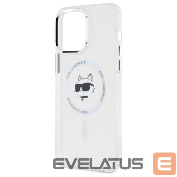 Other goods Karl Lagerfeld Karl Lagerfeld IML Metal Choupette Head MagSafe Case for iPhone 14 Pro Max - White