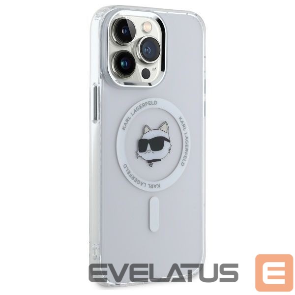 Other goods Karl Lagerfeld Karl Lagerfeld IML Metal Choupette Head MagSafe Case for iPhone 14 Pro Max - White