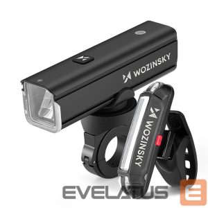 Accessory for electric vehicle Wozinsky  Wozinsky WSBLB3 Front (1000 lm) and Rear USB-C Bike Light Set - Black 