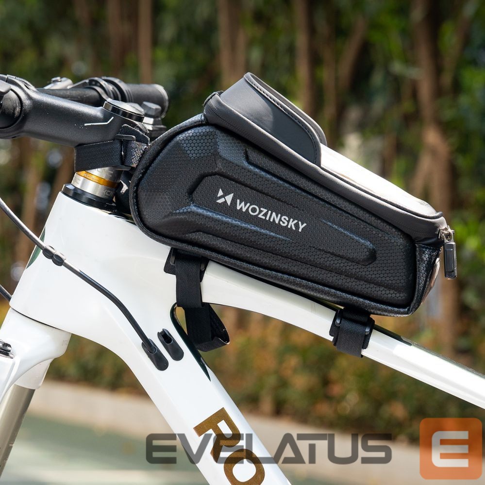 Bicycle accessory Wozinsky Wozinsky bicycle bag for the frame, armored, with a phone pocket, 1.7 l - black