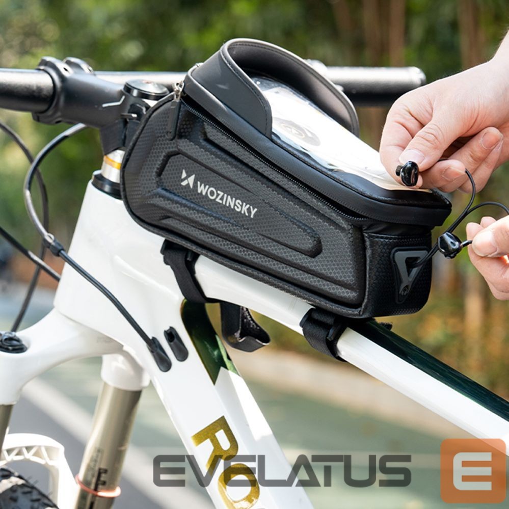 Bicycle accessory Wozinsky Wozinsky bicycle bag for the frame, armored, with a phone pocket, 1.7 l - black