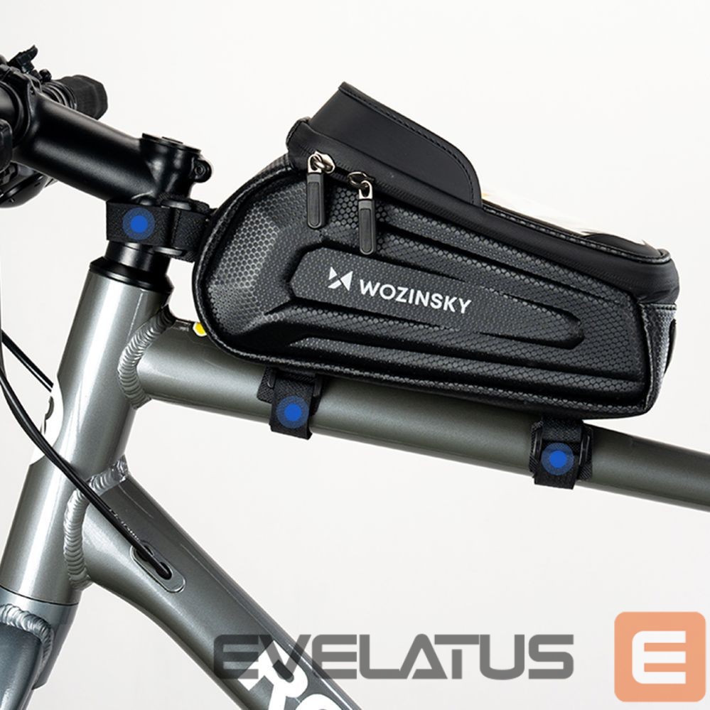 Bicycle accessory Wozinsky Wozinsky bicycle bag for the frame, armored, with a phone pocket, 1.7 l - black