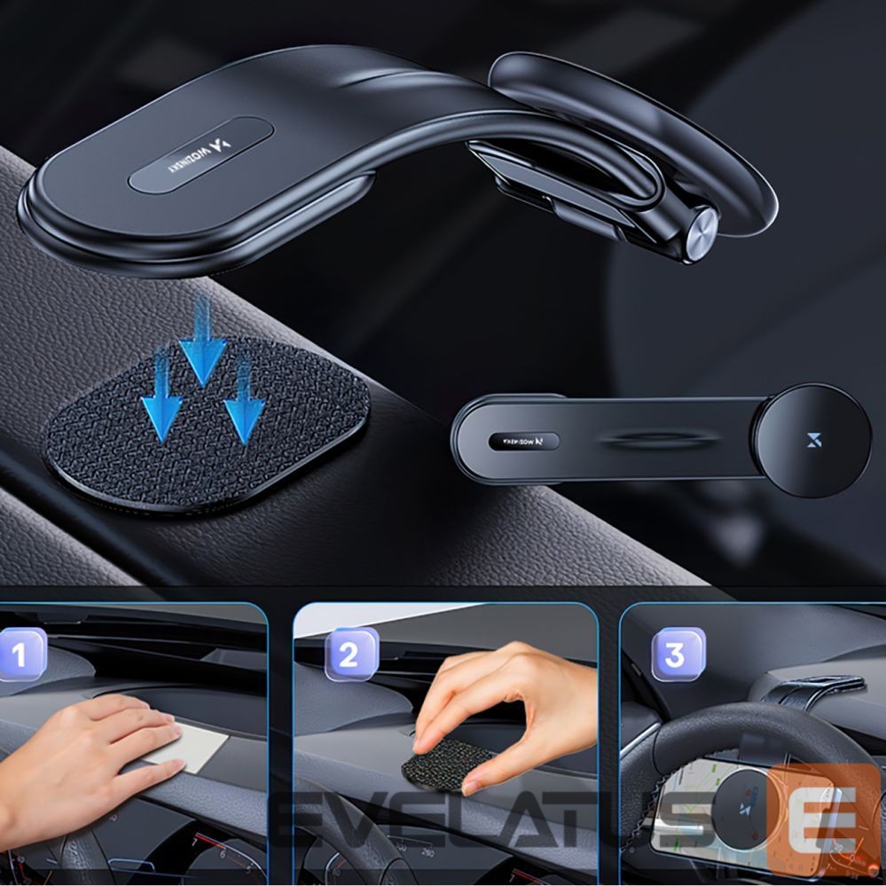 Auto holder Wozinsky Wozinsky WCZ2Y2S Magnetic Car Holder with 15W MagSafe Inductive Charger for Car Cockpit - Black