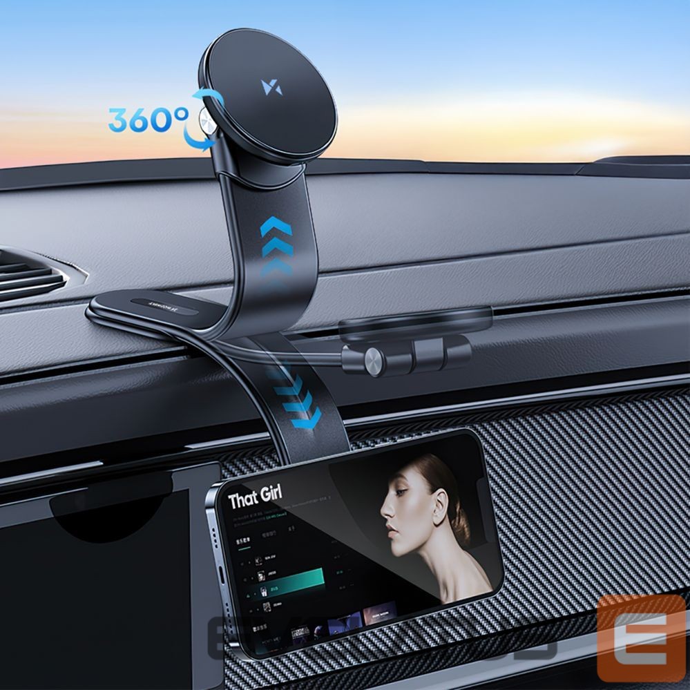Auto holder Wozinsky Wozinsky WCZ2Y2S Magnetic Car Holder with 15W MagSafe Inductive Charger for Car Cockpit - Black