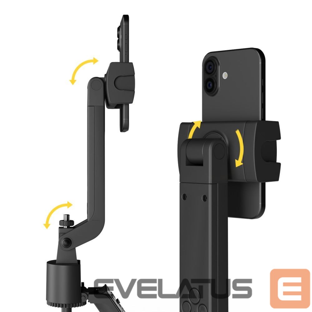 Camera accessory Wozinsky Wozinsky WST-360YS Selfie Stick with Tripod Function with 360° AI Auto Face Tracking Gesture Control - Black