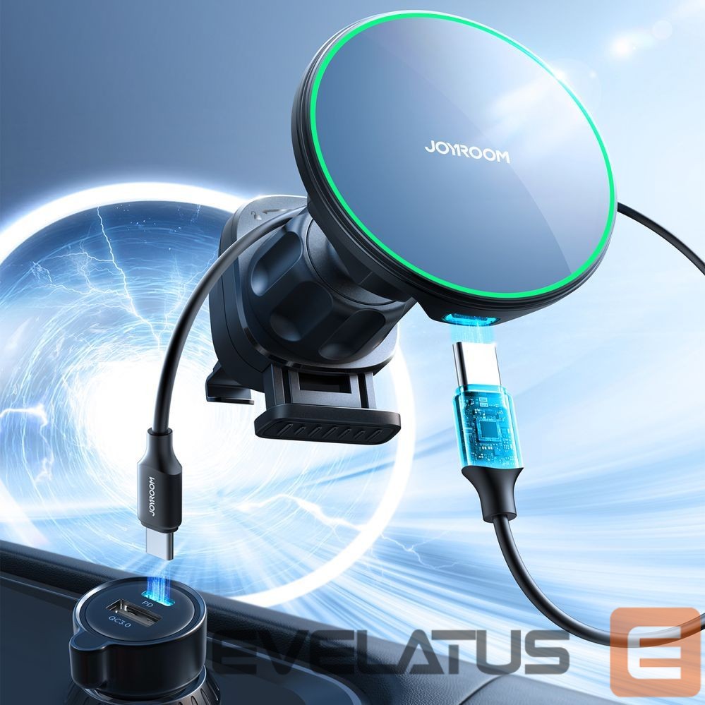 Auto holder Joyroom Joyroom JR-ZS412 holder with Qi2 15W charger, car, for air vent - black