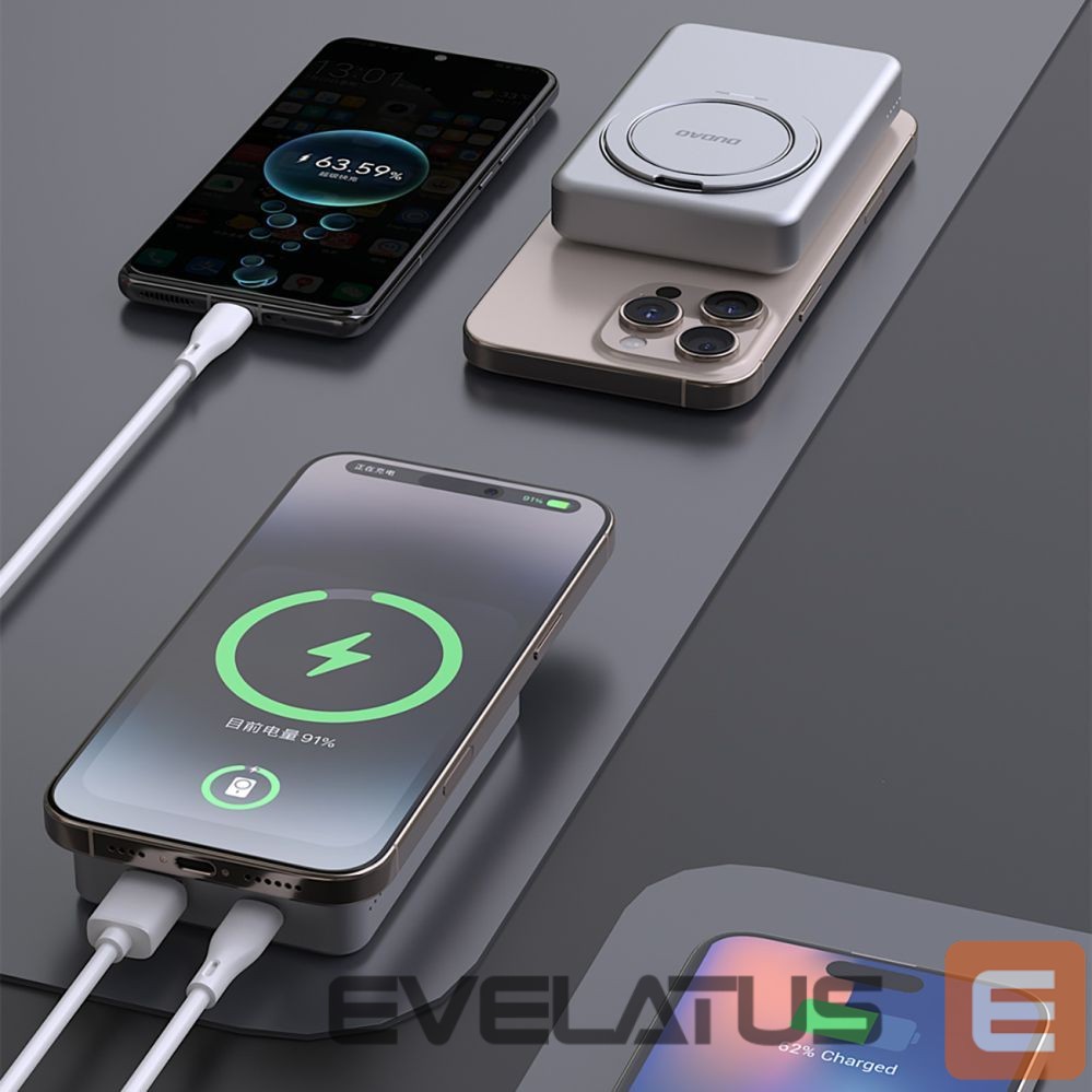 Power bank Dudao Silver || Gray