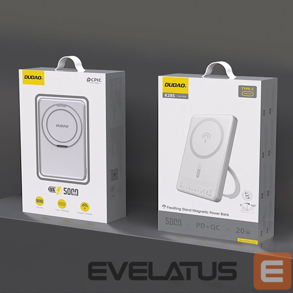 Power bank Dudao Silver || Gray