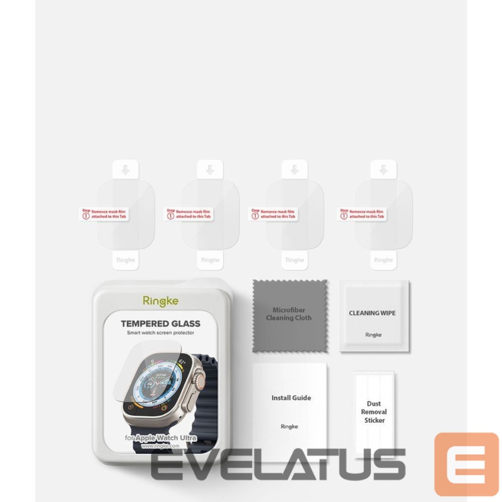 Other goods Ringke Ringke ID FC Glass 4-pack tempered glass for Apple Watch Ultra 1 / 2 (49 mm)