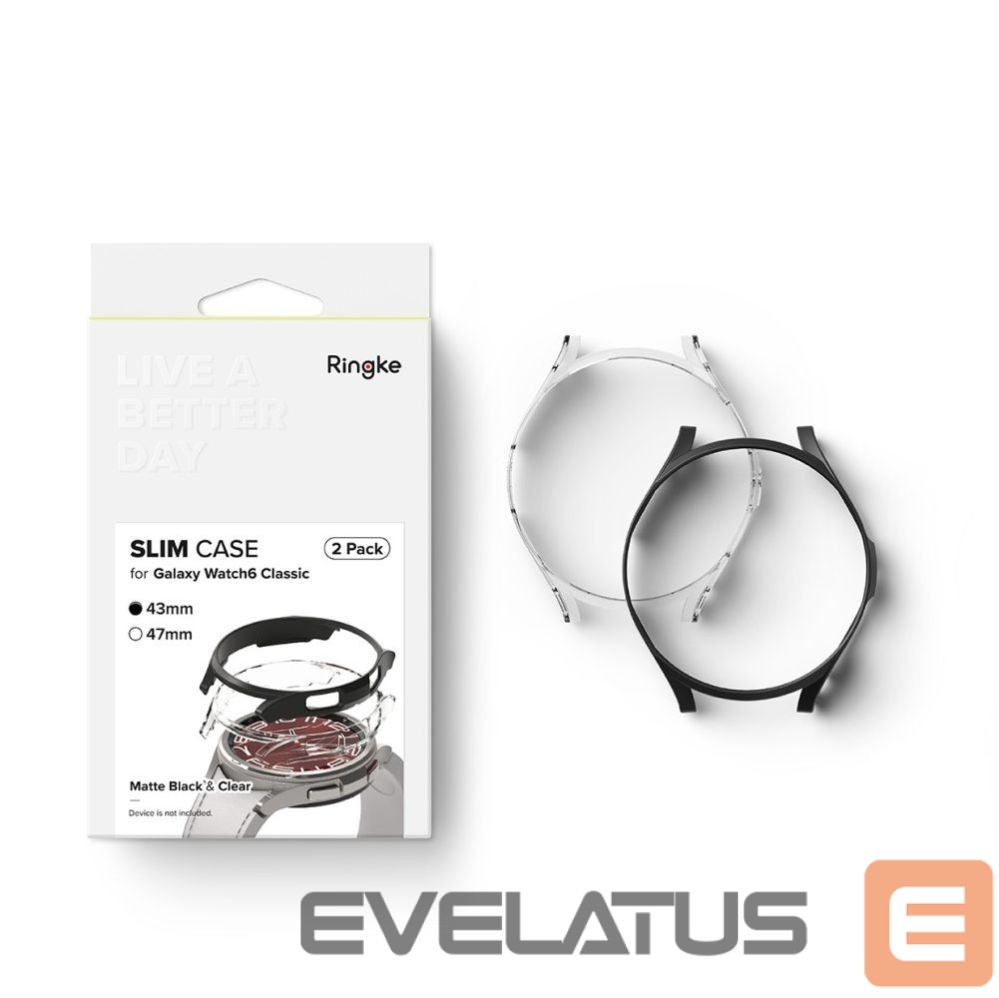 Other goods Ringke Ringke Slim 2-pack Case for Samsung Galaxy Watch 6 Classic 43mm - Black and Clear