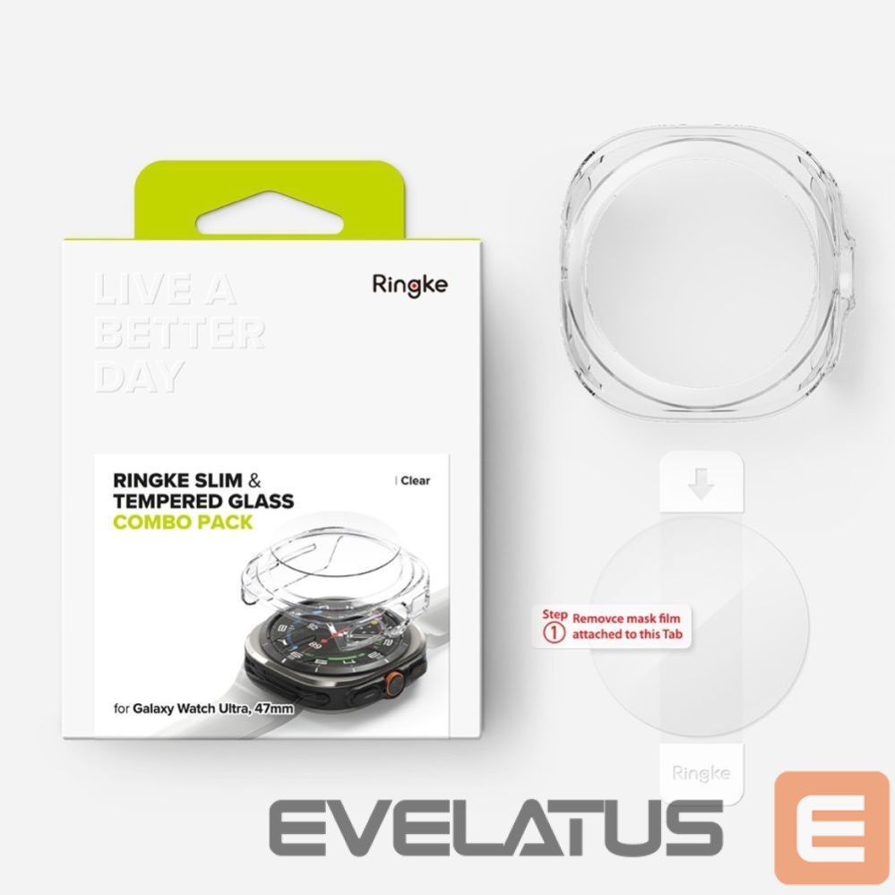 Other goods Ringke Ringke Slim & Tempered Glass Case + Glass Set for Samsung Galaxy Watch Ultra 47mm - Transparent