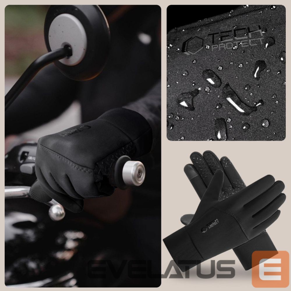 Bicycle accessory Tech-Protect Tech-Protect WG01 Gloves with Touch Tips L - Black