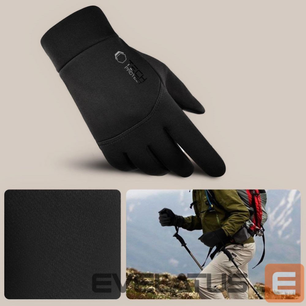 Bicycle accessory Tech-Protect Tech-Protect WG01 Gloves with Touch Tips L - Black