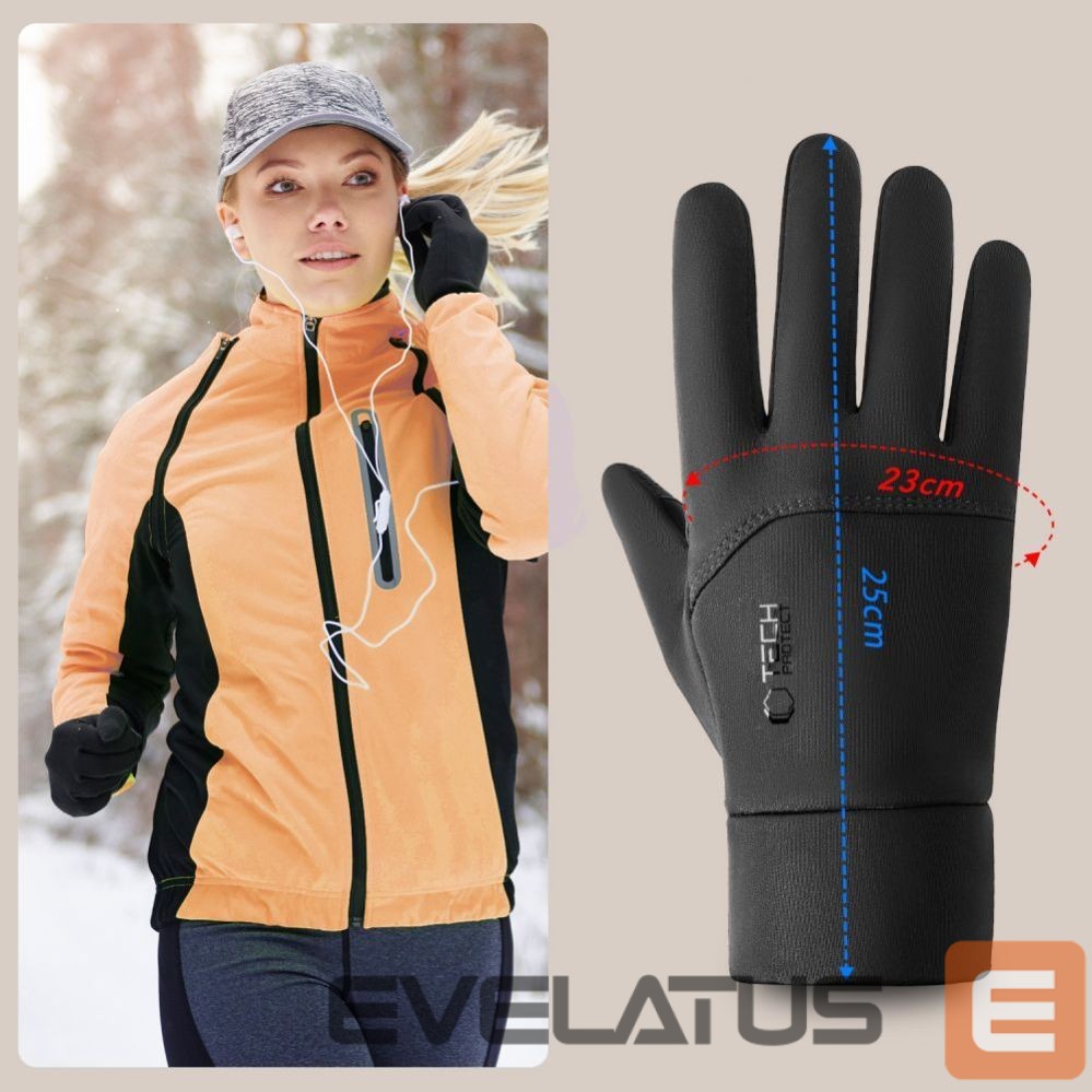 Bicycle accessory Tech-Protect Tech-Protect WG01 Gloves with Touch Tips L - Black