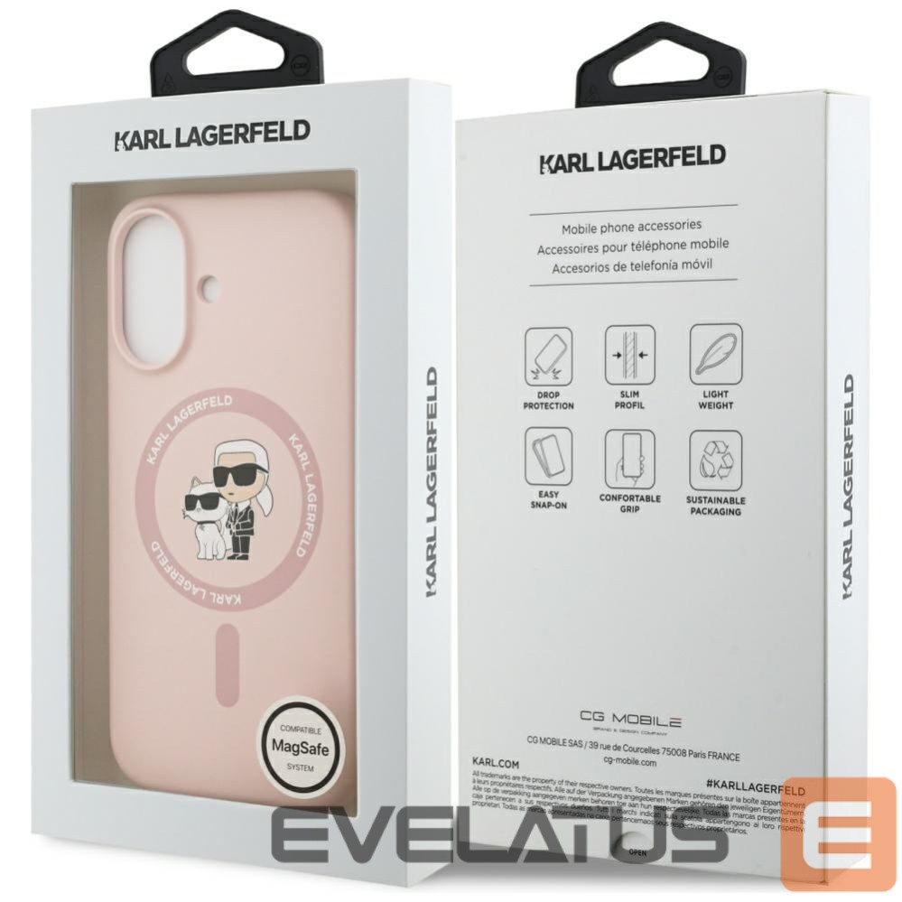 Other goods Karl Lagerfeld Karl Lagerfeld Silicone Karl&Choupette Ring MagSafe Case for iPhone 17 - Pink