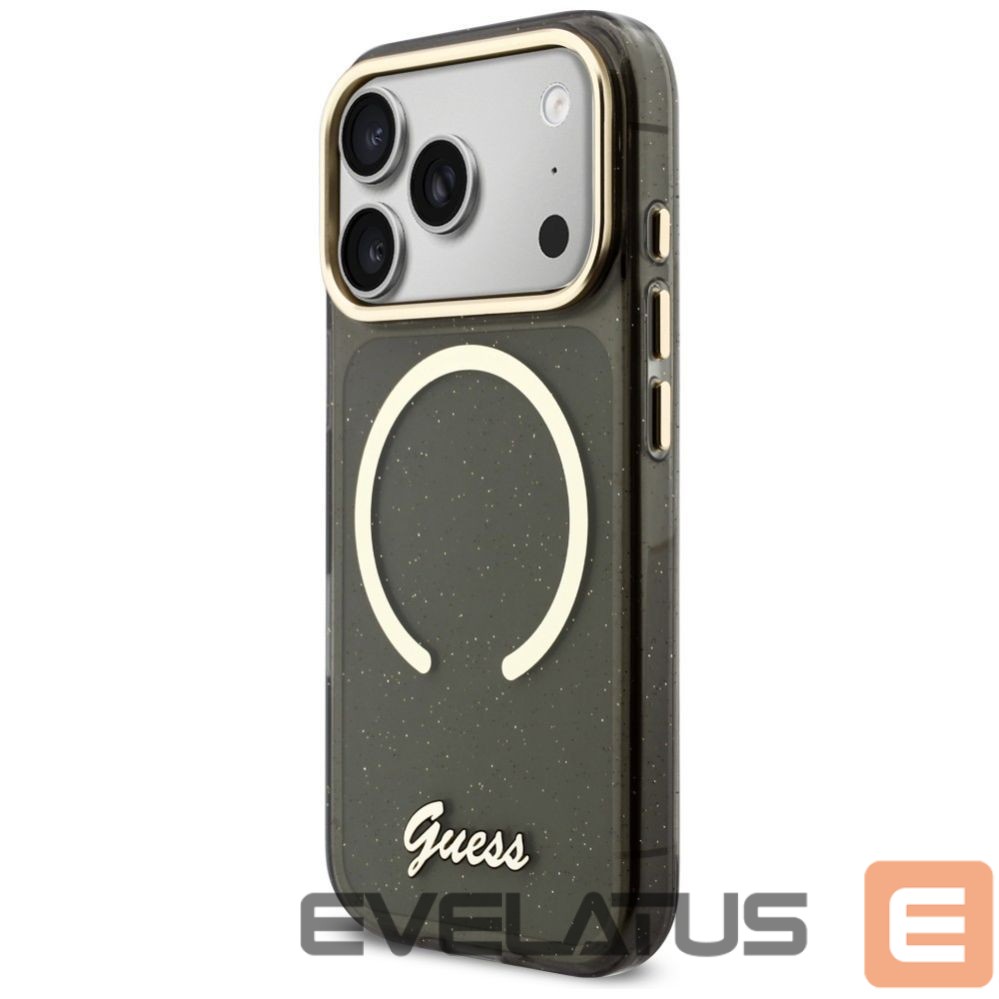 Other goods Guess Guess IML Glitters Script Strap MagSafe Case for iPhone 17 Pro - Black