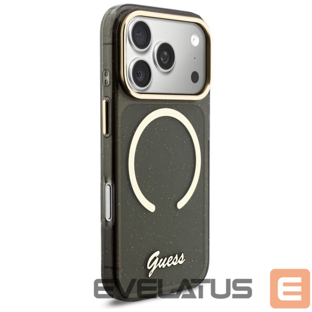 Other goods Guess Guess IML Glitters Script Strap MagSafe Case for iPhone 17 Pro - Black