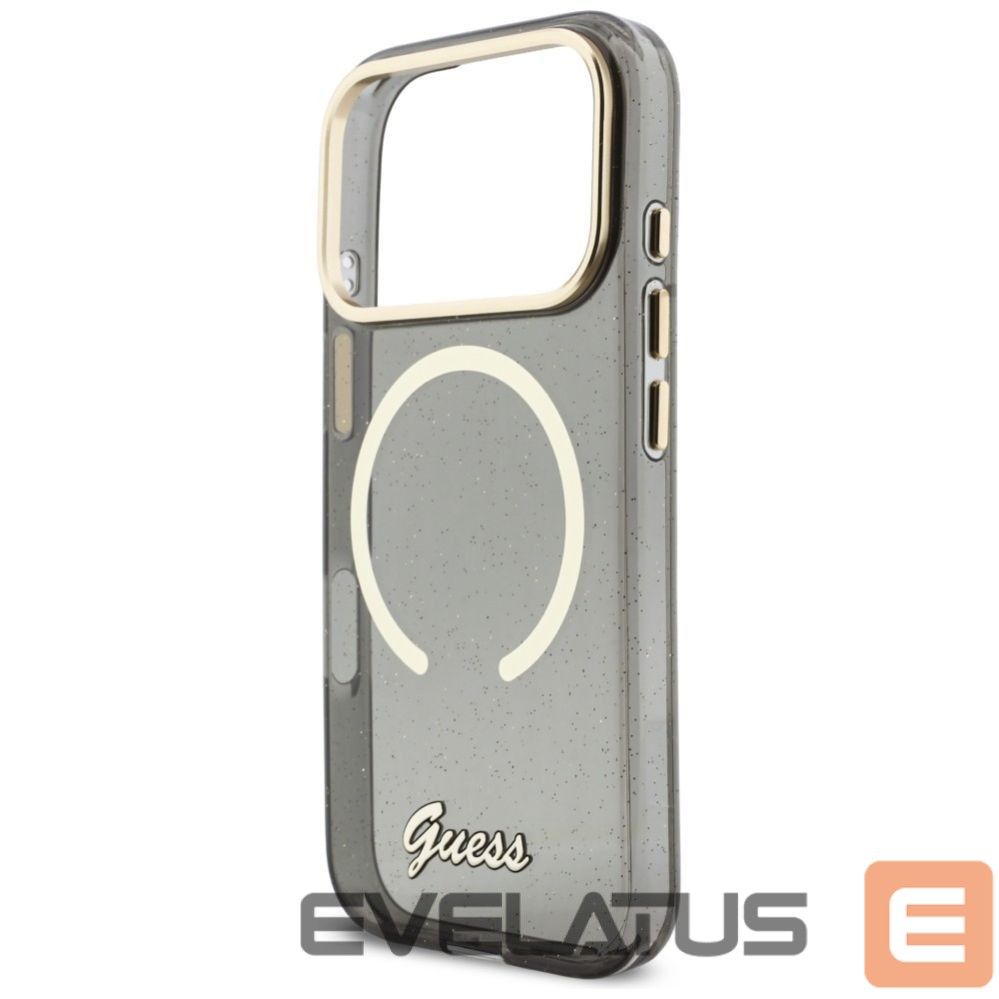 Other goods Guess Guess IML Glitters Script Strap MagSafe Case for iPhone 17 Pro - Black