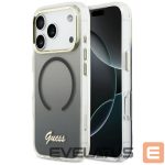 Back panel cover Guess  Guess IML Gradient Script Metal MagSafe Case for iPhone 17 Pro Max - Black 