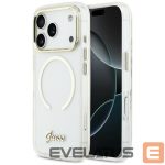 Back panel cover Guess  Guess IML Script Metal MagSafe Case for iPhone 17 Pro - Clear 