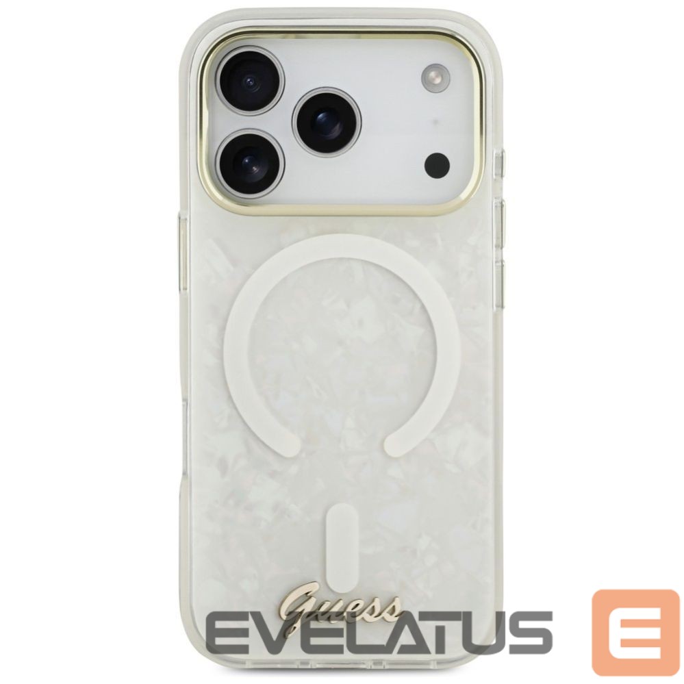 Other goods Guess Guess IML Script Metal MagSafe Case for iPhone 17 - Transparent
