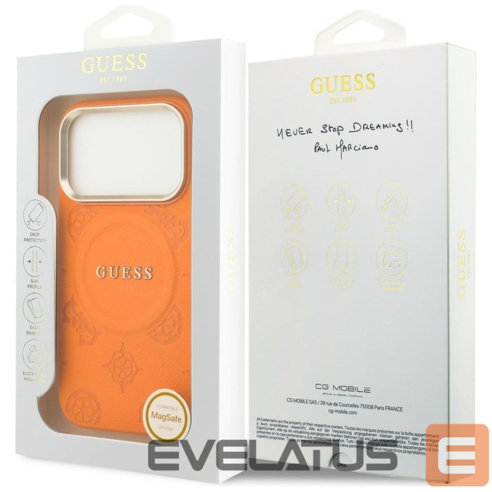 Other goods Guess Guess Peony Hot Stamp MagSafe Case for iPhone 17 Pro Max - Orange