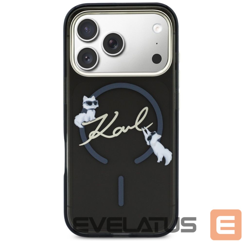 Other goods Karl Lagerfeld Karl Lagerfeld IML Choupettes Karl Script Logo MagSafe Case for iPhone 17 Pro - Black