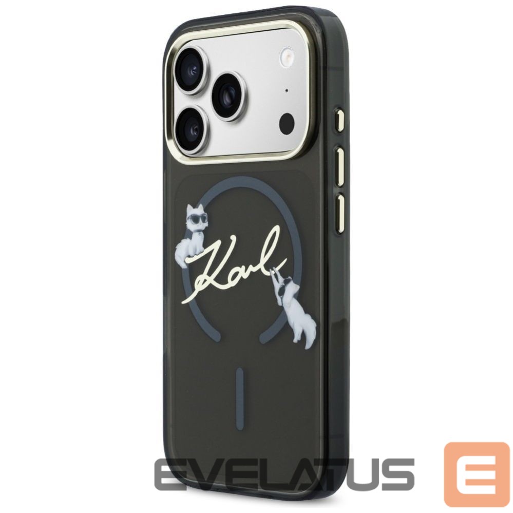 Other goods Karl Lagerfeld Karl Lagerfeld IML Choupettes Karl Script Logo MagSafe Case for iPhone 17 Pro - Black