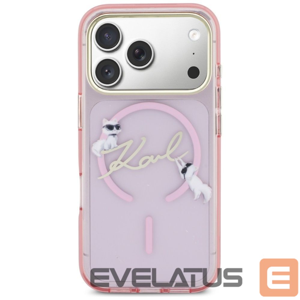 Other goods Karl Lagerfeld Karl Lagerfeld IML Choupettes Karl Script Logo MagSafe Case for iPhone 17 Pro Max - Pink