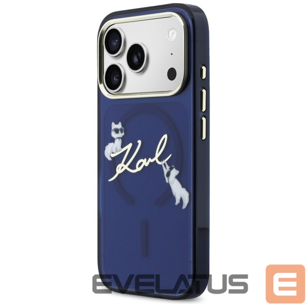 Other goods Karl Lagerfeld Karl Lagerfeld IML Choupettes Karl Script Logo MagSafe Case for iPhone 17 Pro - Blue
