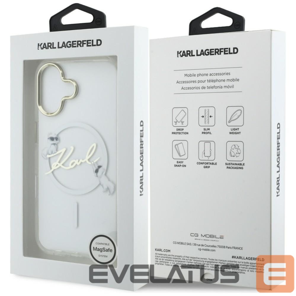 Other goods Karl Lagerfeld Karl Lagerfeld IML Choupettes Karl Script Logo MagSafe iPhone 17 Case - Clear