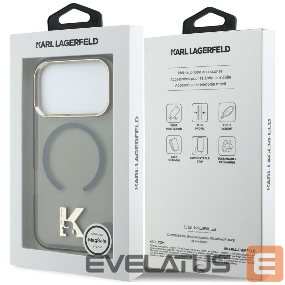 Other goods Karl Lagerfeld Karl Lagerfeld IML K Head Logo MagSafe Case for iPhone 17 Pro Max - Black