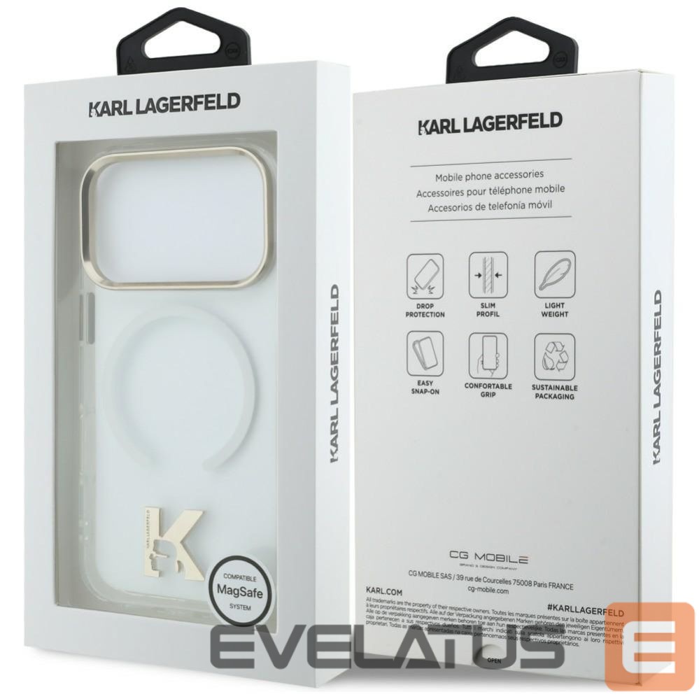 Other goods Karl Lagerfeld Karl Lagerfeld IML K Head Logo MagSafe Case for iPhone 17 Pro Max - Clear